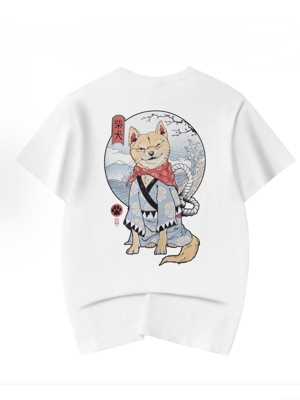 Niepce Shiba Inu Graphic Short Sleeve Tee - White (YET020)